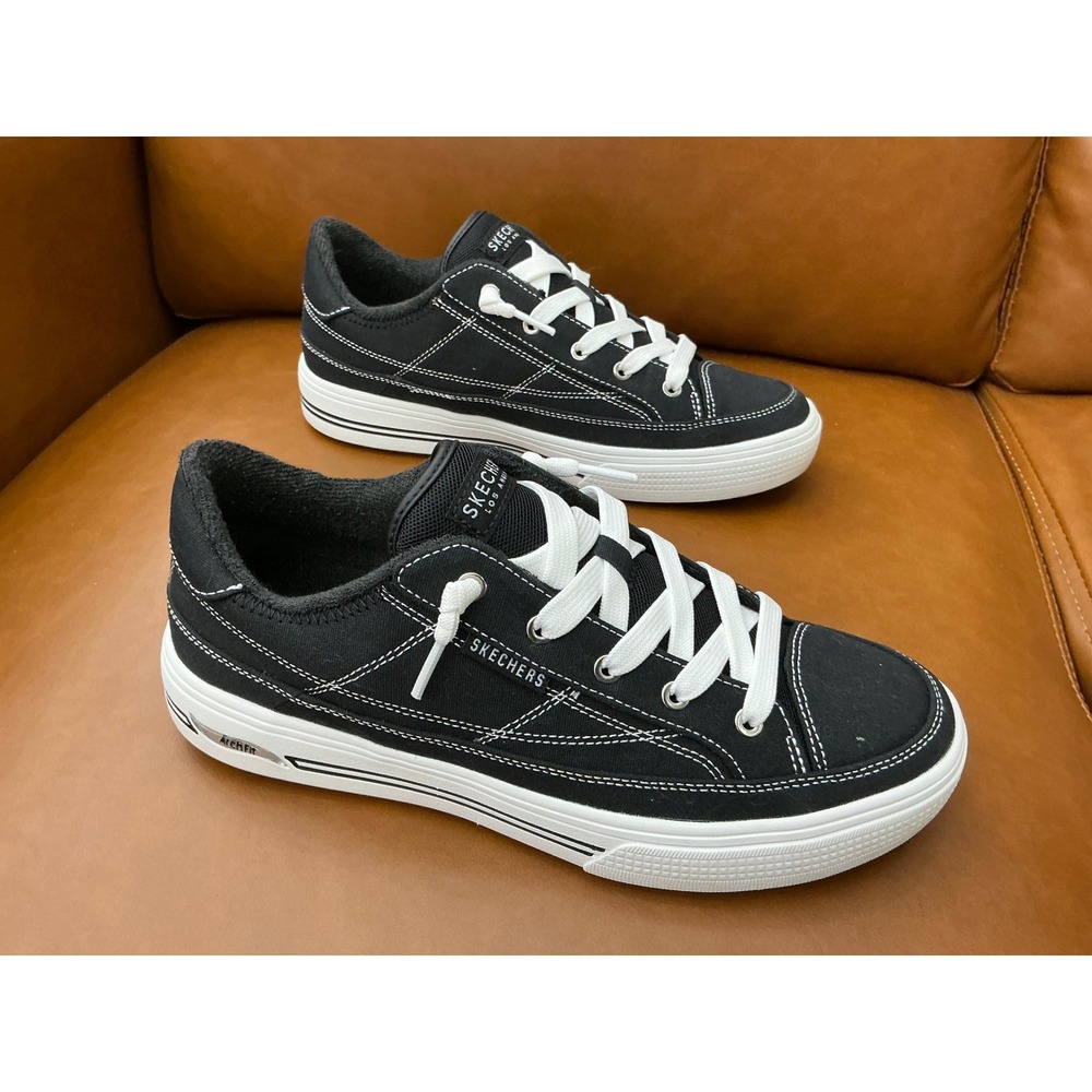 Skechers Sneakers Womens 9 Black Excellent Arch Fit Arcade Arcata 177195